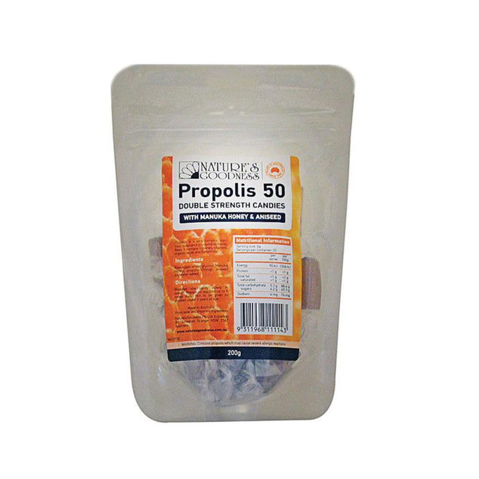 Nature'S Goodness Propolis Candies 50 Double Strength Candies With Aniseed 200g