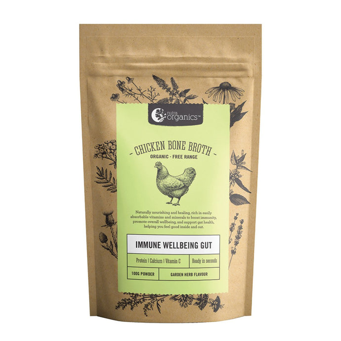 Nutra Organics Chicken Bone Broth Organic Garden Herb 125g Powder