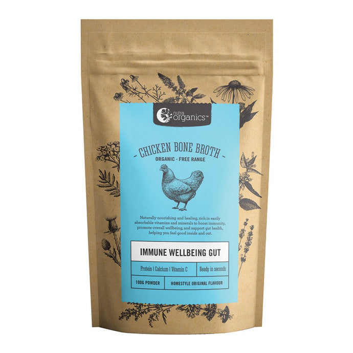 Nutra Organics Chicken Bone Broth Organic Homestyle Original 125g Powder