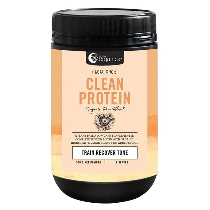 Nutra Organics Clean Protein Cacao Choc (Organic Pea Blend) 500g