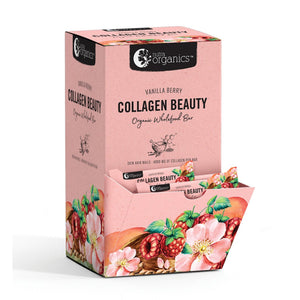 Nutra Organics Organic Wholefood Bars Collagen Beauty Vanilla Berry 30g x 30 Display