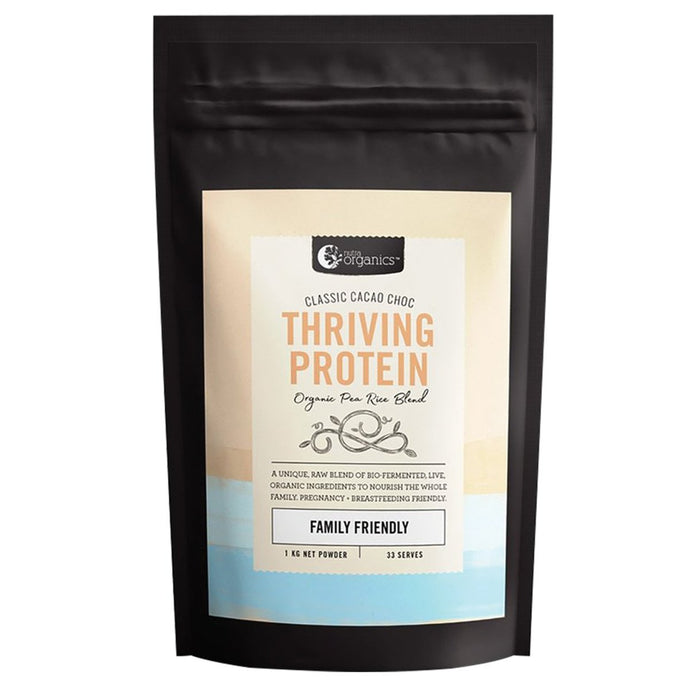 Nutra Organics Thriving Protein Classic Cacao Choc (Organic Pea Rice Blend) 1Kg