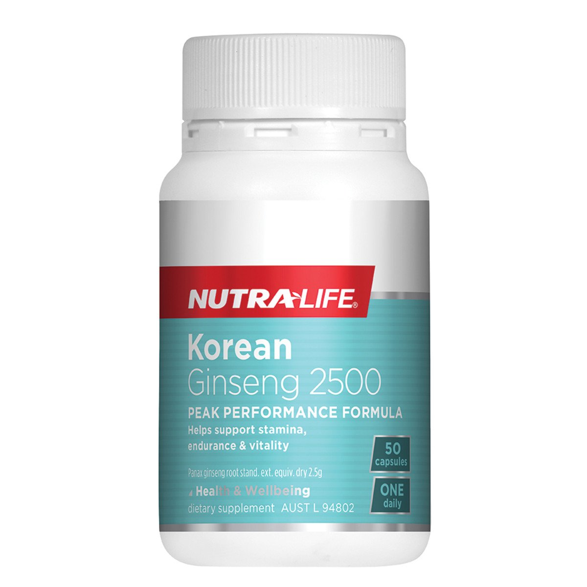 Nutralife Korean Ginseng 2500, 50 Capsules