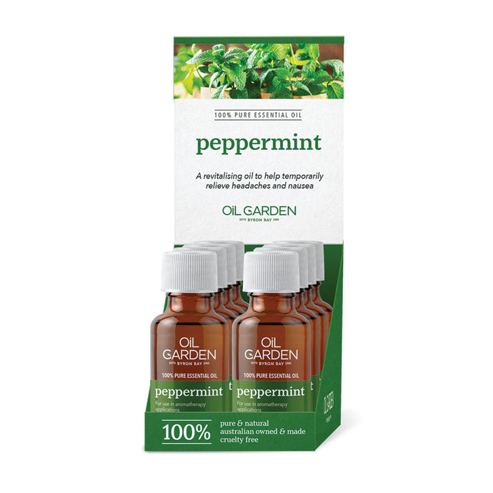 Oil Garden Peppermint 25ml x 8 Counter Unit