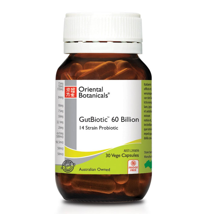Oriental Botanicals Gutbiotic 60 Billion 30 Veggie Capsules