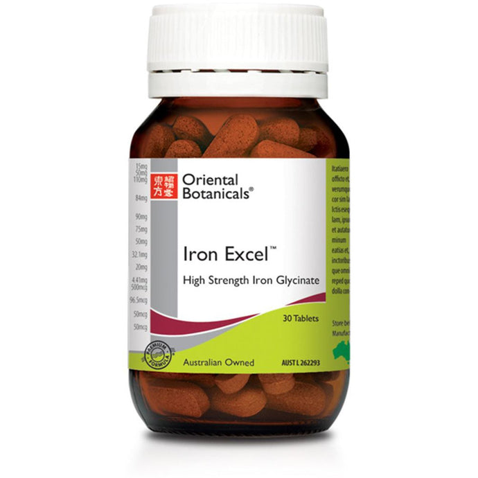 Oriental Botanicals Iron Excel 30 Tablets