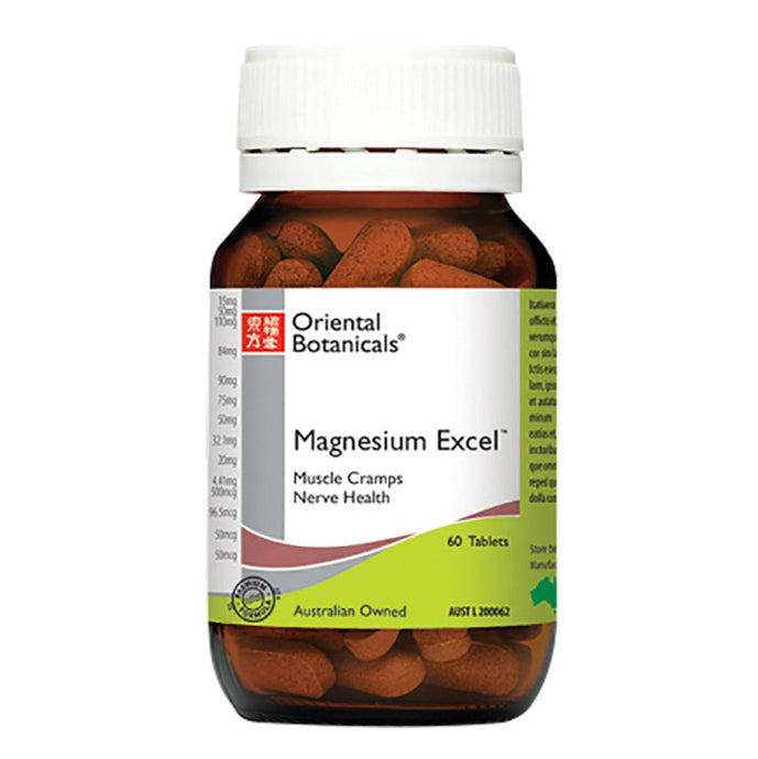 Oriental Botanicals Magnesium Excel 60 Tablets
