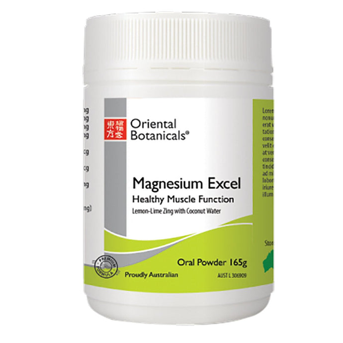Oriental Botanicals Magnesium Excel Powder Lemon Lime 165g