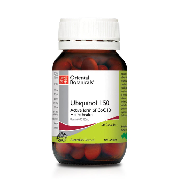 Oriental Botanicals Ubiquinol 150Mg 60 Capsules