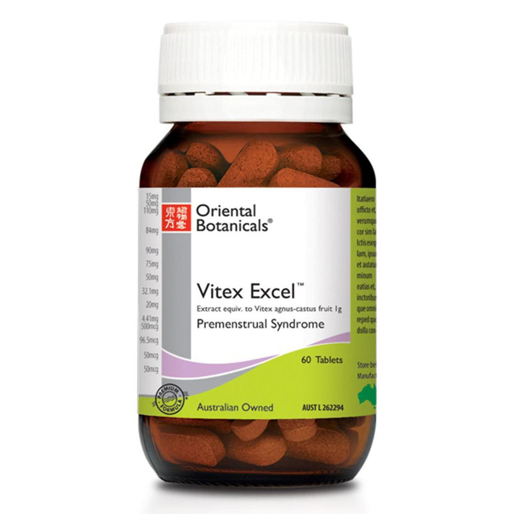 Oriental Botanicals Vitex Excel 60 Tablets