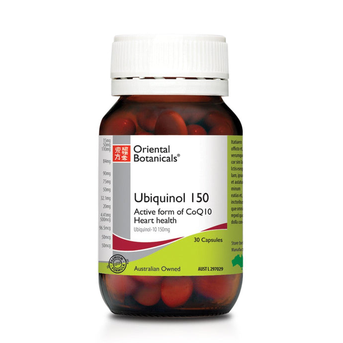 Oriental Botanicals ubiquinol 150Mg 30 Capsules