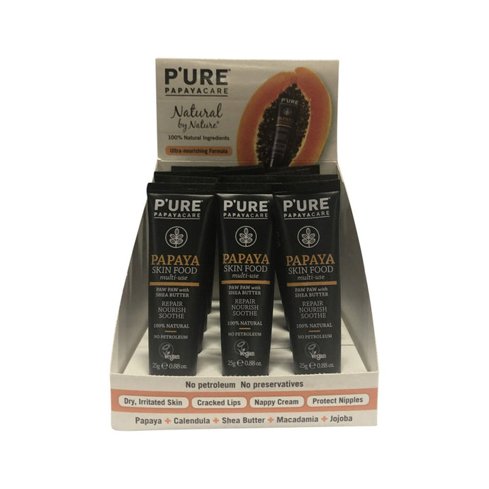 P'Ure Papayacare Papaya Skin Food 25g x 12 Display