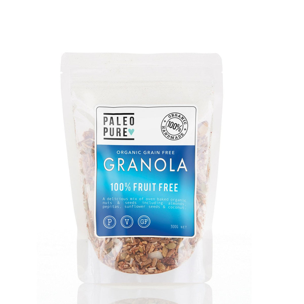 Paleo Pure Organic Grain Free Granola 100% Fruit Free 300g