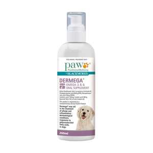 Paw Dermega Omega 3 &, 6 Oral Supplement 200ml