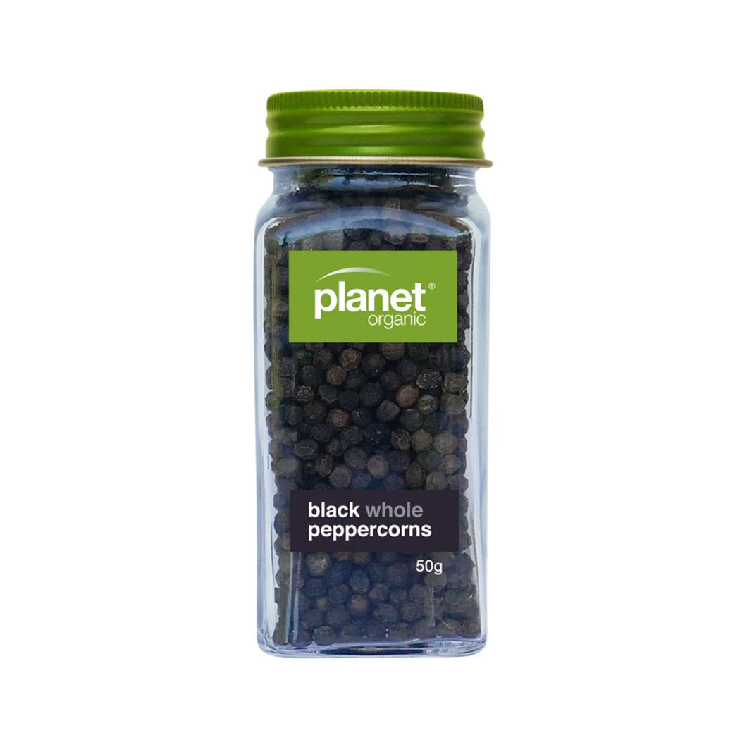 Planet Organic Black Peppercorns Whole Shaker 50g