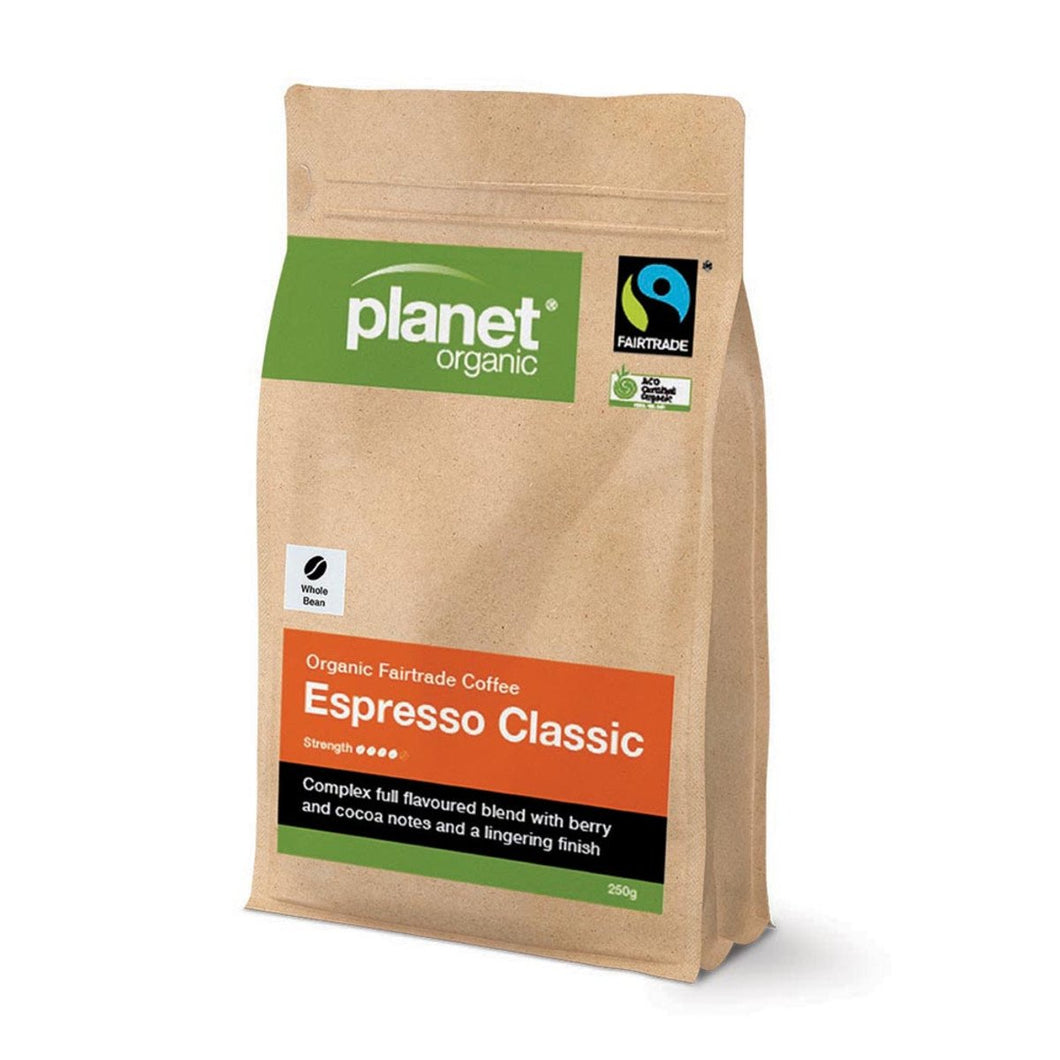 Planet Organic, Coffee Espresso Classic Whole Bean, 250g