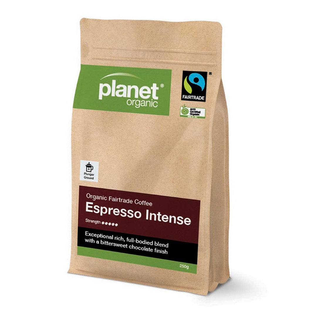 Planet Organic Coffee Espresso Intense Plunger Ground 250g