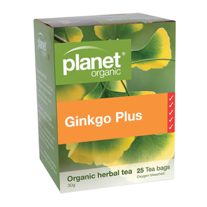 Planet Organic Ginkgo Plus Herbal Tea x 25 Tea Bags