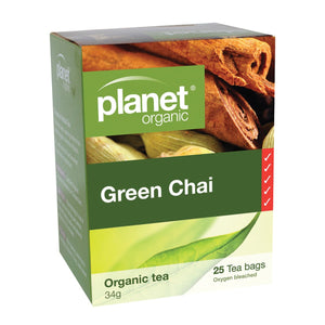 Planet Organic Green Chai Herbal Tea x 25 Tea Bags