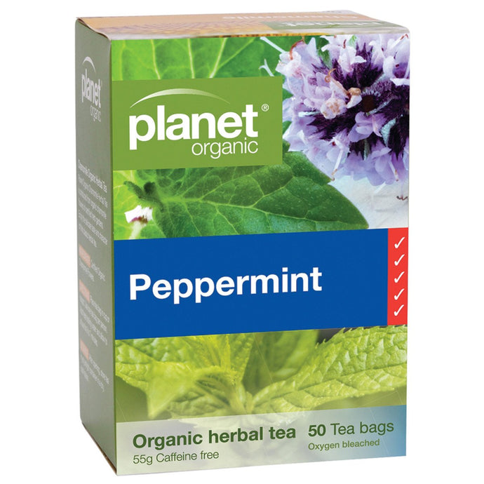 Planet Organic Peppermint Herbal Tea x 50 Tea Bags