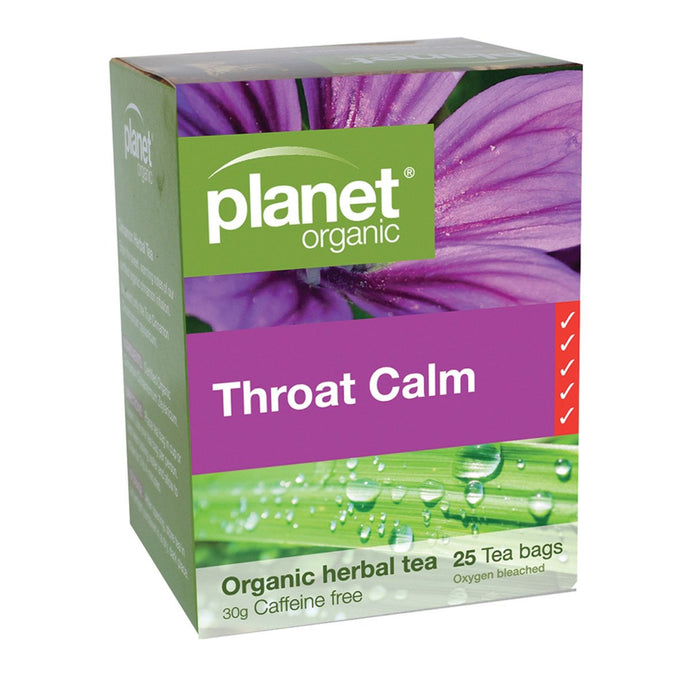 Planet Organic Throat Calm Herbal Tea x 25 Tea Bags