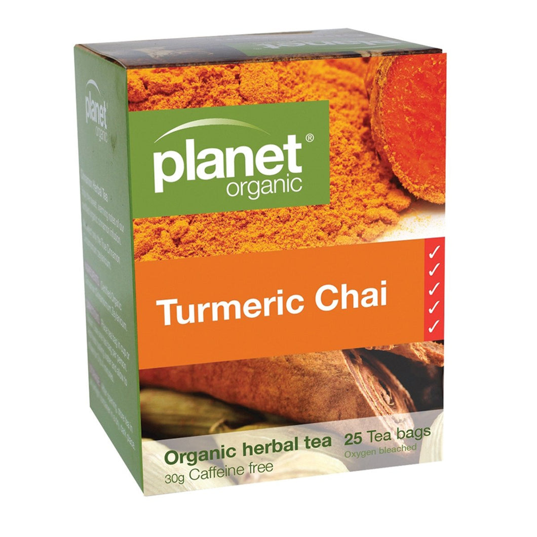 Planet Organic Turmeric Chai Herbal Tea x 25 Tea Bags