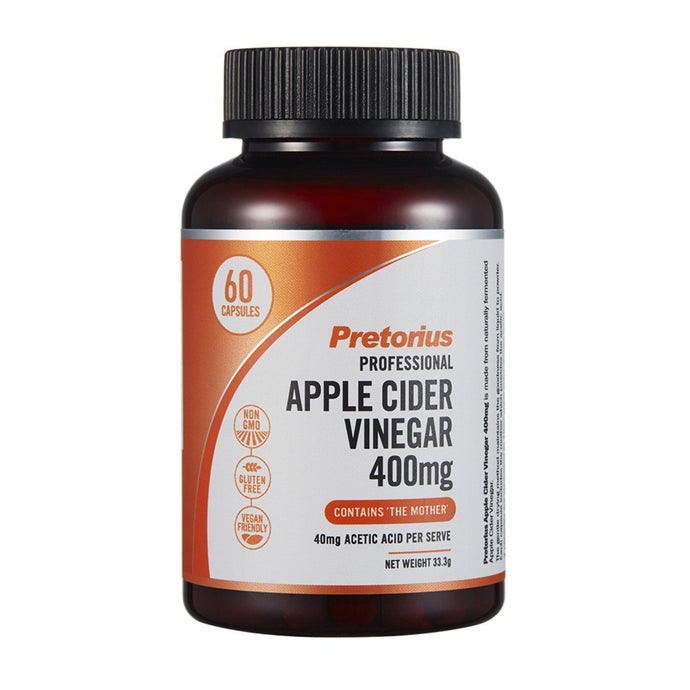 Pretorius Apple Cider Vinegar 400Mg (Contains 'The Mother') 60 Capsules