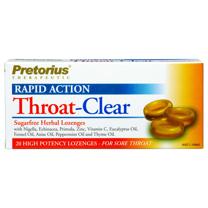 Pretorius Throat-Clear Lozenges Original 20 Pack