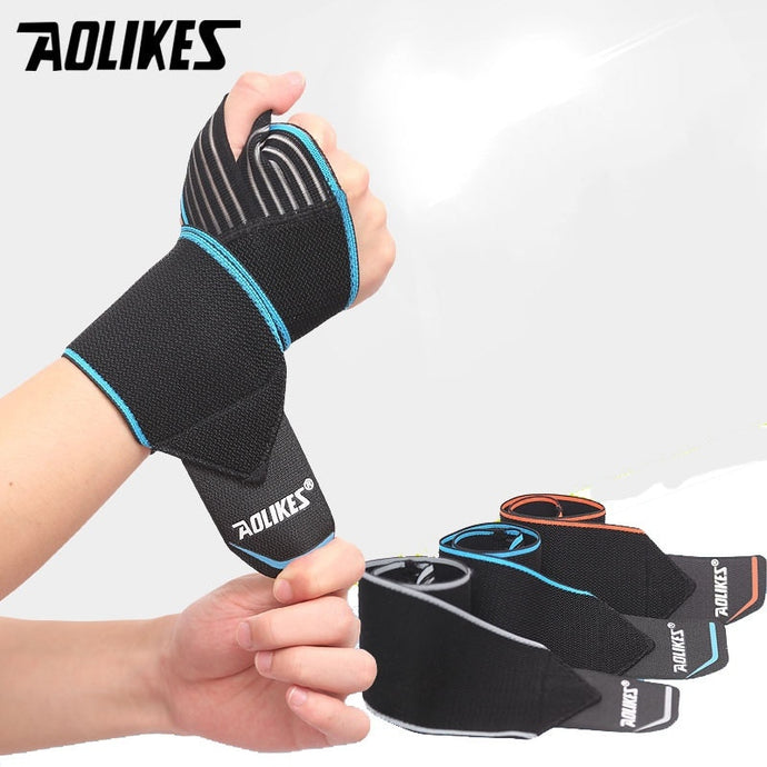 AOLIKES 1pc Sports Wrist Band Wrist Support Strap Wraps Hand Sprain Wraps Bandage Fitness Training Safety Hand Bands Belt