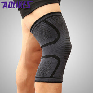 AOLIKES 1Pc Knee Support Knee Pad Brace Kneepad Gym Weight lifting Knee Wraps Bandage Straps Guard Compression Knee Sleeve Brace