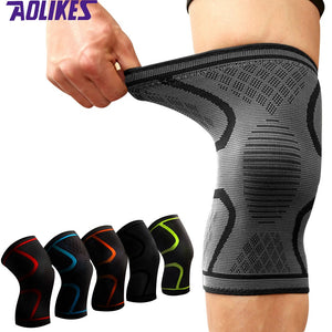 AOLIKES 1Pc Knee Support Knee Pad Brace Kneepad Gym Weight lifting Knee Wraps Bandage Straps Guard Compression Knee Sleeve Brace