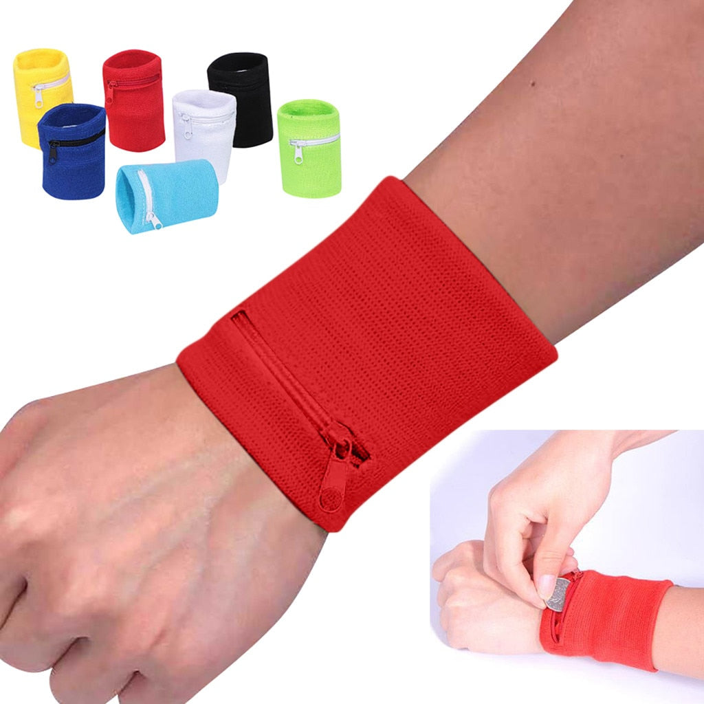 Fashion New Men Women Wrist Wallet Pouch Band Zipper Running Travel Gym Cycling Safe Coin Purse Change Sport Bag