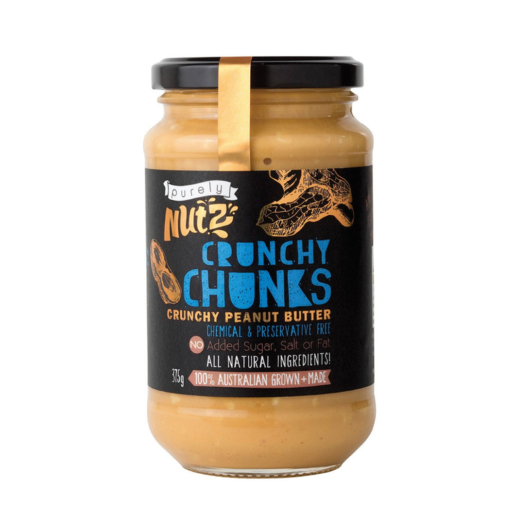 Purely Nutz Natural Peanut Butter Crunchy 375g