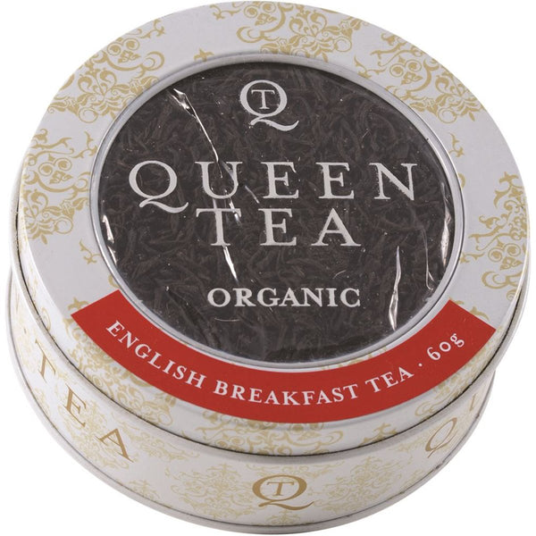 Buy Queen Tea Organic English Breakfast Tea Tin 60g Online ...
