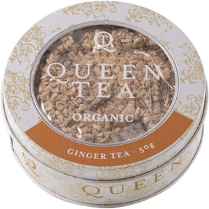 Queen Tea Organic Ginger Tea Tin 50g