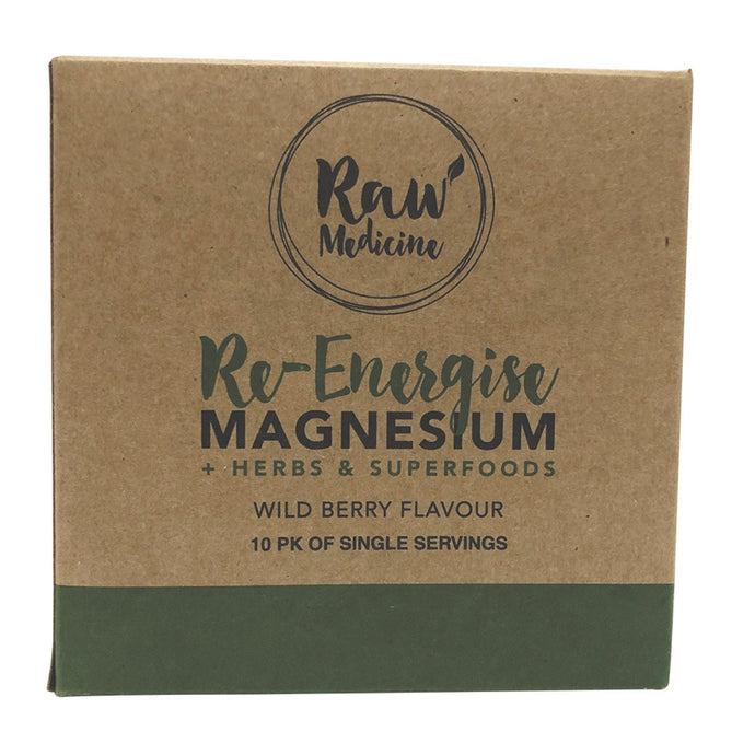 Raw Medicine Re Energise Magnesium 6g Sachets x 10Pk