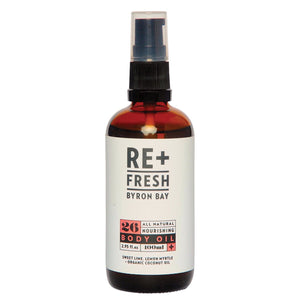 Re+Fresh Byron Bay All Natural Nourishing Body Oil (Sweet Lime Lemon Myrtle & Coconut Oil) 100ml