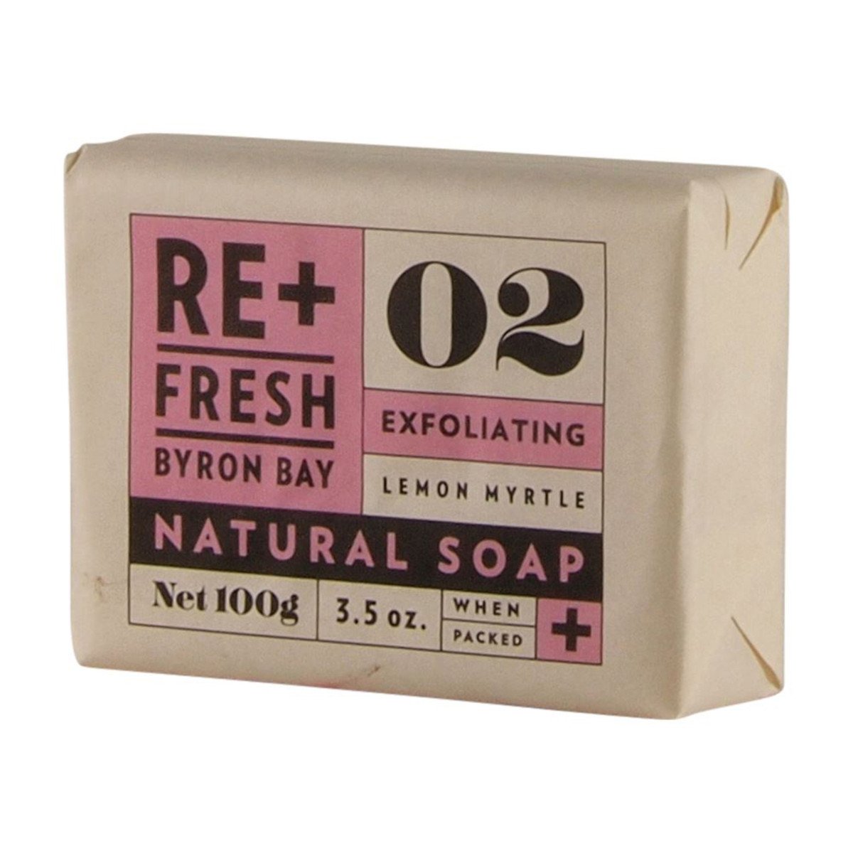 Re+Fresh Byron Bay Lemon Myrtle Natural Soap Exfoliating 100g