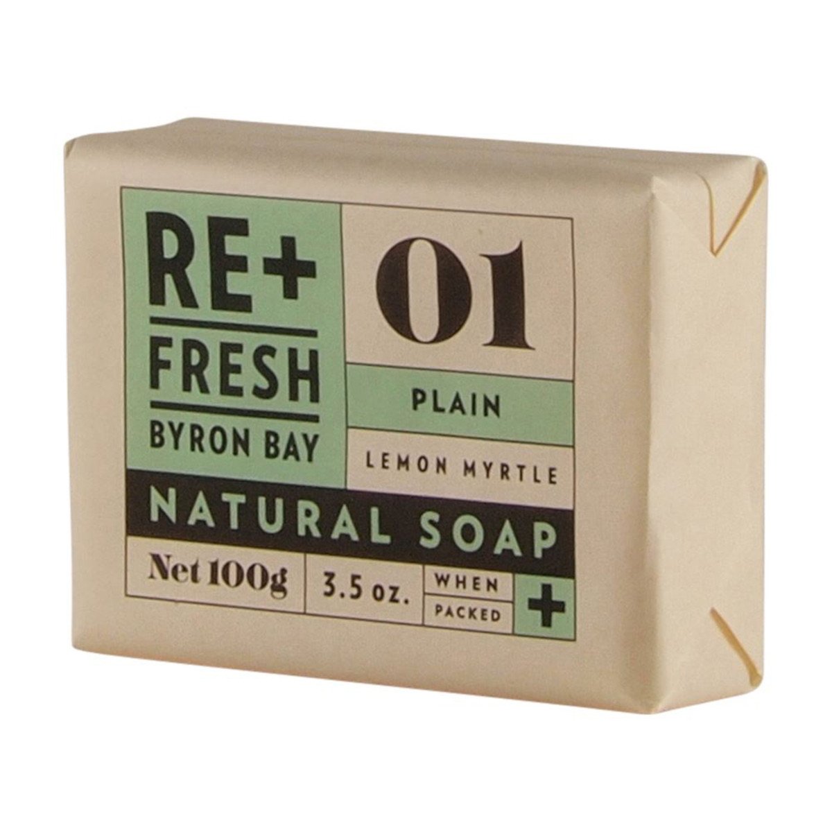 Re+Fresh Byron Bay Lemon Myrtle Natural Soap Plain 100g