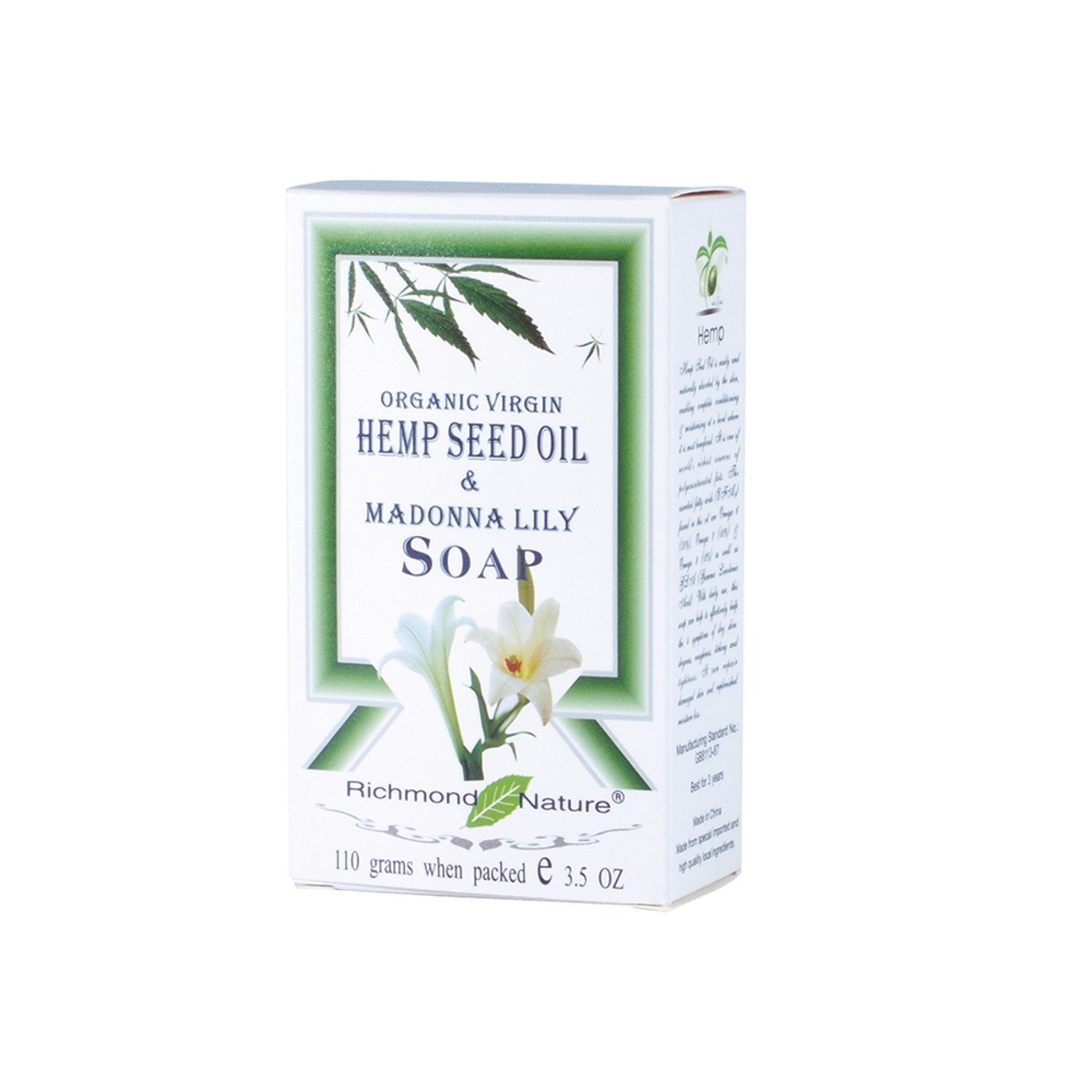 Richmond Nature Hemp Seed And Madonna Lily Soap 110g