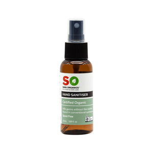 Saba Organics Certified Organic Hand Sanitiser Scent Free 50ml