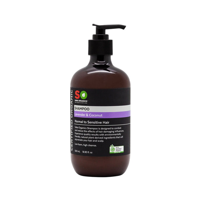 Saba Organics Certified Organic Shampoo Lavender & Coconut (Normal/Sensitive) 500ml