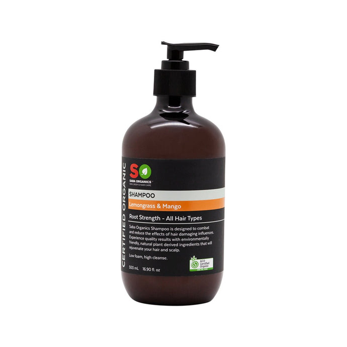 Saba Organics Certified Organic Shampoo Lemongrass & Mango (Root Strength/All Hair Types) 500ml