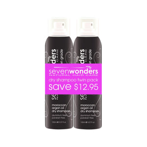 Seven Wonders Natural Hair Care Moroccan Argan Oil Dry Shampoo Spray 150ml x 2 Pack