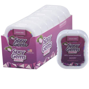 Spry xylitol Gems Mints Berry 25g x 6 Packs Display