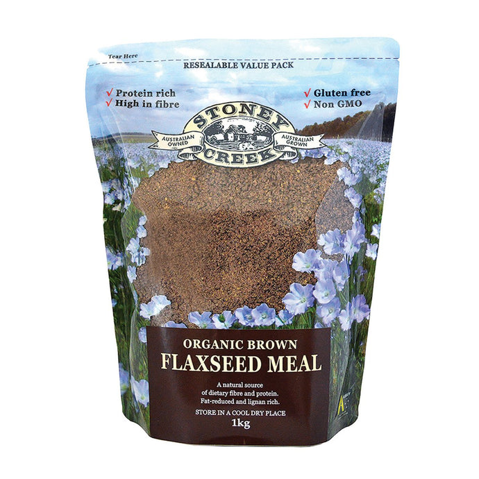 Stoney Creek Organic Flaxseed Meal Brown 1Kg