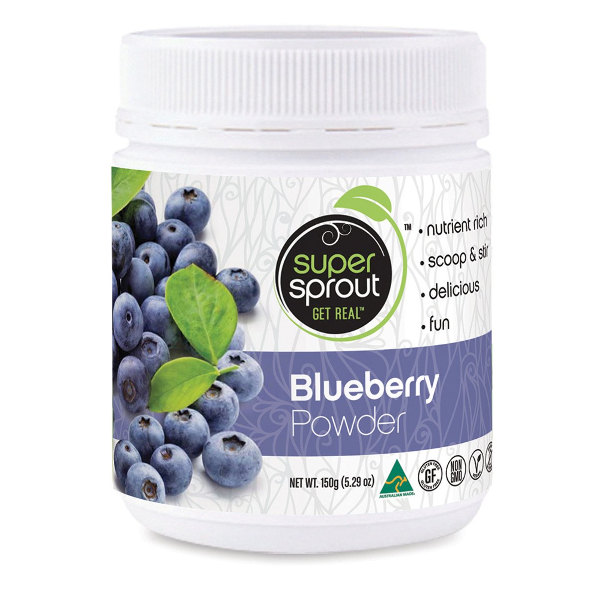 Buy Super Sprout Blueberry Powder 150g Online - Megavitamins Online ...