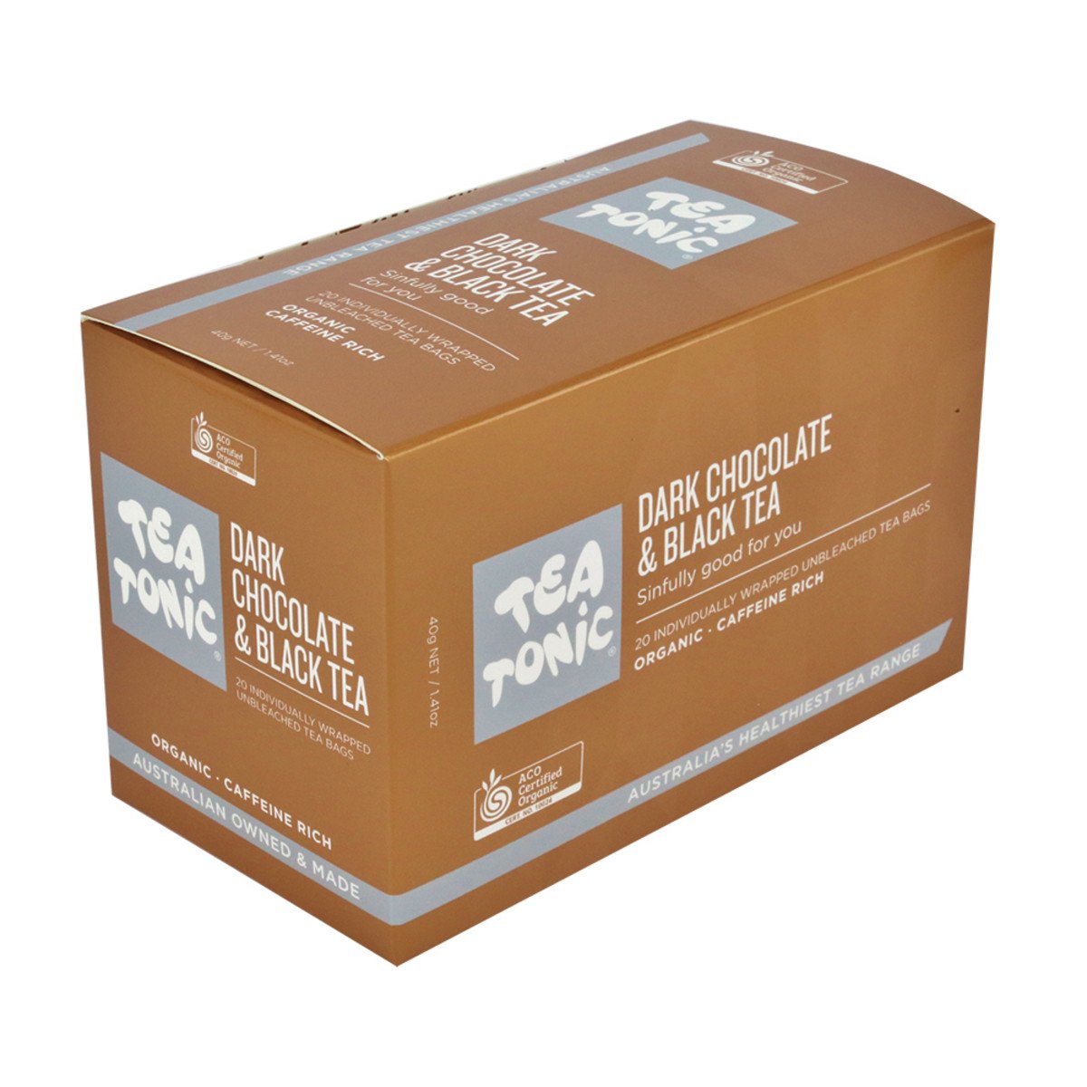 Tea Tonic Organic Dark Chocolate & Black Tea x 20 Tea Bags