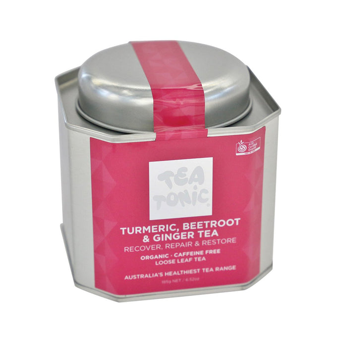 Tea Tonic Turmeric Beetroot And Ginger Tea Tin 185g
