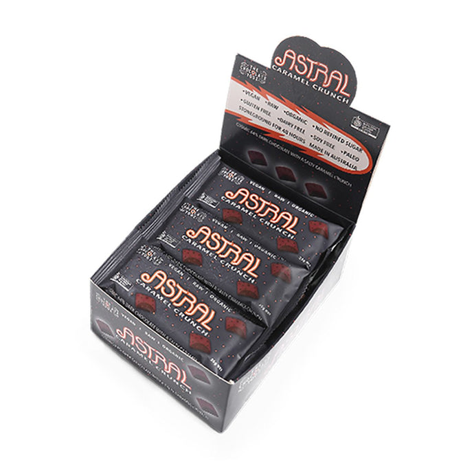 The Chocolate Yogi Astral Vegan Dark Chocolate Caramel Crunch Bar 35g x 15 Pack